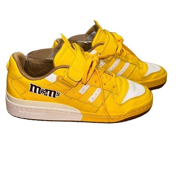 adidas Originals ADIDAS X M&M FORUM LOW 84 Trainers sz 6.5 yellow sneakers m&m’s - Picture 8 of 12